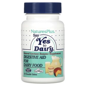 NaturesPlus Say Yes to Dairy Digestive Aid For Dairy Food 50 Chewable Tablets 097467044401
