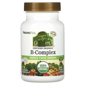 NaturesPlus Source of Life Garden Organic B-Complex 60 Vegan Capsules 097467307322