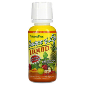 NaturesPlus Source Of Life Multi-Vitamin & Mineral Supplement Liquid Tropical Fruit 8 fl oz (236.56 ml) 097467306059