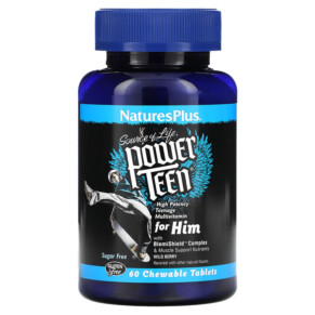 NaturesPlus Source of Life Power Teen for Him Wild Berry 60 Chewable Tablets 097467300026