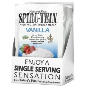 NaturesPlus Spiru-Tein High Protein Energy Meal Vanilla 8 Packets 1.2 oz (34 g) Each 097467958210