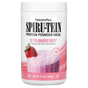 NaturesPlus Spiru-Tein Protein Powder Meal Starwberry 2.4 lbs (1.088 g) 097467045743