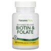 NaturesPlus Sustained Release Biotin & Folate 30 Tablets 097467017924
