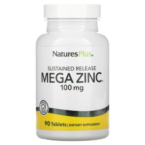 NaturesPlus Sustained Release Mega Zinc 100 mg 90 Tablets 097467036604