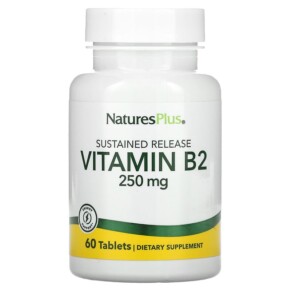 NaturesPlus Vitamin B2 250 mg 60 Tablets 097467016354