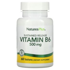 NaturesPlus Vitamin B6 Sustained Release 500 mg 60 Tablets 097467016651