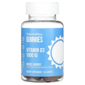 NaturesPlus Vitamin D3 Gummies Mixed Berry 1.000 IU 60 Gummies 097467104044