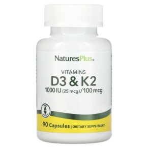 NaturesPlus Vitamin D3 & K2 90 Capsules 097467010437