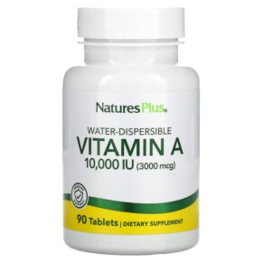 NaturesPlus Water-Dispersible Vitamin A 10.000 IU (3.000 mcg) 90 Tablets 097467009813