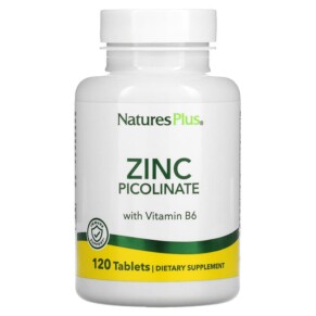 NaturesPlus Zinc Picolinate with Vitamin B6 120 Tablets 097467036253