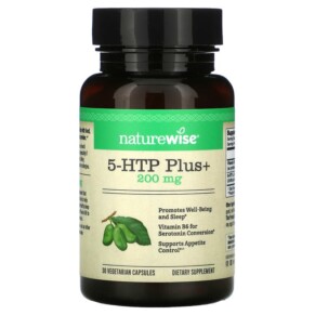 NatureWise 5-HTP Plus+ 200 mg 30 Vegetarian Capsules 858081006103