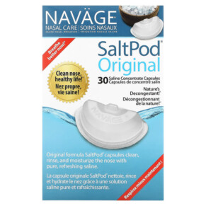 Navage Nasal Care Saline Nasal Irrigation Saltpod Original 30 Saline Concentrate Capsules 858492004019