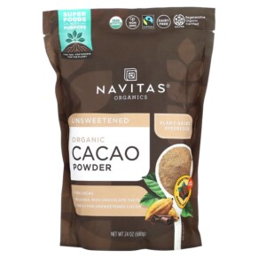 Navitas Organics Organic Cacao Powder Unsweetened 24 oz (680 g) 811961020910