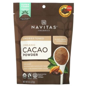 Navitas Organics Organic Cacao Powder Unsweetened 8 oz (227 g) 858847000871