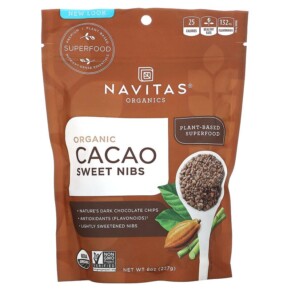 Navitas Organics Organic Cacao Sweet Nibs 8 oz (227 g) 811961021313