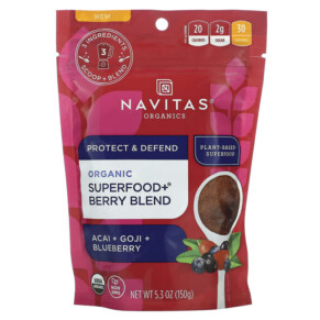 Navitas Organics Organic Superfood+ Berry Blend Acai + Goji + Blueberry 5.3 oz (150 g) 811961022518