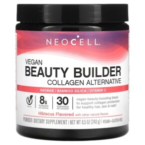 NeoCell Vegan Beauty Builder Collagen Alternative Powder Hibiscus 8.5 oz (240 g) 016185132740