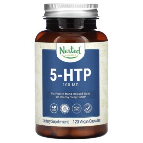 Nested Naturals 5-HTP 100 mg 120 Vegan Capsules 852446007095