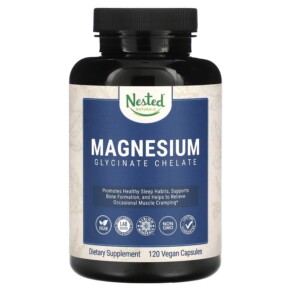 Nested Naturals Magnesium Glycinate Chelate 120 Vegan Capsules 852446007132