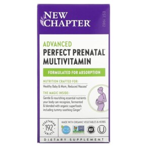 New Chapter Advanced Perfect Prenatal Multivitamin 192 Vegetarian Tablets 727783003171