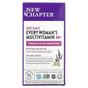 New Chapter Every Woman's One Daily 40+ Multivitamin 96 Vegetarian Tablets 727783003645
