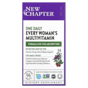 New Chapter Every Woman's One Daily Multivitamin 96 Vegetarian Tablets 727783003348