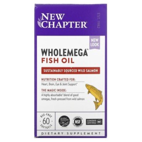 New Chapter Wholemega Fish Oil 60 Softgels 727783050021