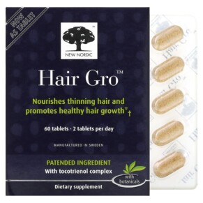 New Nordic US Inc Hair Gro 60 Tablets 741805747317