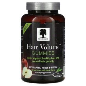 New Nordic US Inc Hair Volume Gummies with Apple Herbs & Biotin 60 Gummies 741805000603