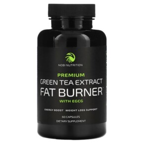 Nobi Nutrition Premium Green Tea Extract Fat Burner with EGCG 60 Capsules 850018274029
