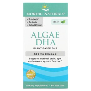Nordic Naturals Algae DHA 60 Soft Gels 768990016042