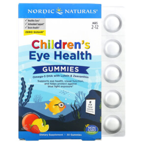 Nordic Naturals Children's Eye Health Gummies Ages 2-12 Strawberry Lemonade 30 Gummies 768990018442