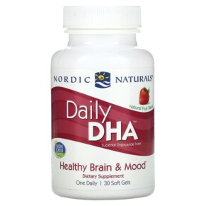Nordic Naturals Daily DHA Natural Fruit 30 Soft Gels 768990018169