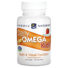 Nordic Naturals Daily Omega Kids Natural Fruit 30 Soft Gels 768990018176