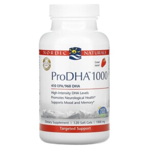 Nordic Naturals ProDHA 1000 Strawberry 1000 mg 120 Soft Gels 768990017469