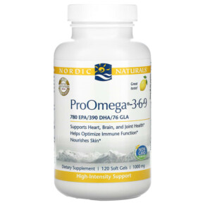 Nordic Naturals ProOmega 3-6-9 Lemon 1000 mg 120 Soft Gels 768990121289