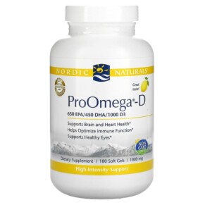 Nordic Naturals ProOmega-D Lemon 1.000 mg 180 Soft Gels 768990141249