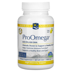 Nordic Naturals ProOmega Lemon 1.000 mg 60 Soft Gels 768990121203