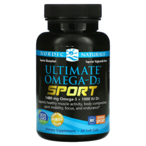 Nordic Naturals Ultimate Omega-D3 Sport 60 Soft Gels 768990018084