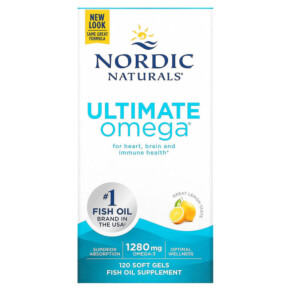Nordic Naturals Ultimate Omega Lemon 640 mg 120 Soft Gels 768990027901