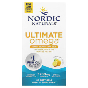 Nordic Naturals Ultimate Omega Lemon 640 mg 60 Soft Gels 768990017971