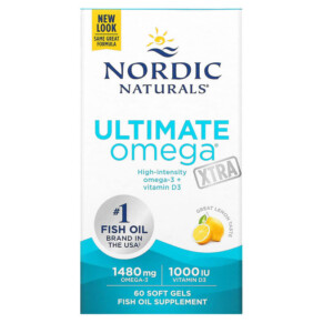 Nordic Naturals Ultimate Omega Xtra Lemon 740 mg 60 Soft Gels 768990017995