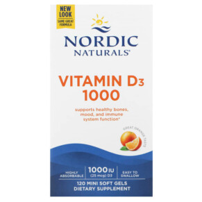 Nordic Naturals Vitamin D3 1000 Orange 25 mcg (1.000 IU) 120 Mini Soft Gels 768990016004