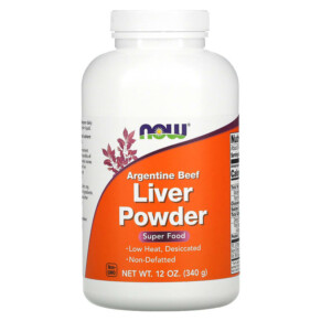 NOW Foods Argentine Beef Liver Powder 12 oz (340 g) 733739024503