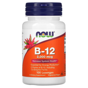 NOW Foods B-12 2.000 mcg 100 Lozenges 733739004598