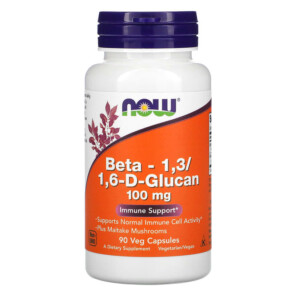 NOW Foods Beta-1.3/1.6-D-Glucan 100 mg 90 Veg Capsules 733739030542