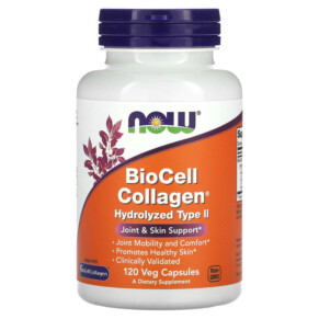 NOW Foods BioCell Collagen Hydrolyzed Type II 120 Veg Capsules 733739030085