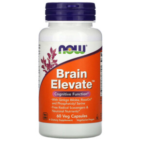 NOW Foods Brain Elevate 60 Veg Capsules 733739033031