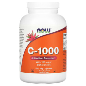 NOW Foods C-1000 500 Veg Capsules 733739006936