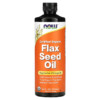 NOW Foods Certified Organic Flax Seed Oil 24 fl oz (710 ml) 733739017611